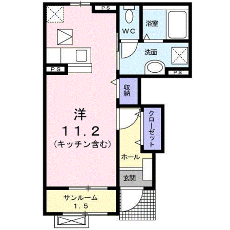 サンパティック町村の物件間取画像